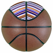 Ballon De Basket Belles rayures bleues orange (Droite)