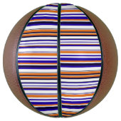 Ballon De Basket Belles rayures bleues orange (Vertical)