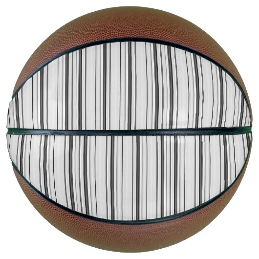 Ballon De Basket Belles rayures gris blanc (Devant)
