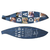 Ballon De Basket Best Dad Ever Photo Collage Woodgrain Personalize (Panneaux)