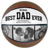 Ballon De Basket BEST DAD JAMAIS Cool Photo Collage tendance (Devant)
