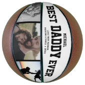 Ballon De Basket BEST DADDY JAMAIS Cool Collage photo unique tendan (Vertical)
