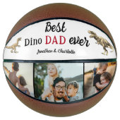 Ballon De Basket Best Dino Dad Ever Photo Collage (Devant)