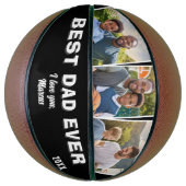 Ballon De Basket Best Papa Ever 3 Photo Collage père (Vertical)