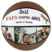 Ballon De Basket Best Papa Saurus Ever Photo Collage (Devant)