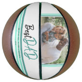 Ballon De Basket Best Papa Turquoise Moderne Typographie Famille Ph (Vertical)