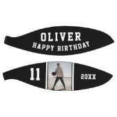 Ballon De Basket Black Happy Birthday Photo (Panneaux)