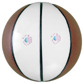 Ballon De Basket Bleu de Cornflower clair, Ciel Mégenta, Fille (Vertical)