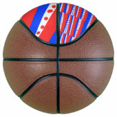 Ballon De Basket Bleu rouge Cercles Bleu (Droite)