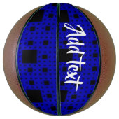 Ballon De Basket Bloc noir et bleu (Vertical)