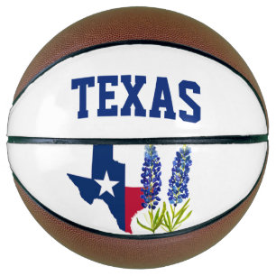Ballon De Basket Bluebonnets Texas Fleur Floral Texan Drapeau