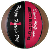 Ballon De Basket Bonne fête des pères Meilleur Stepdad du monde (Vertical)
