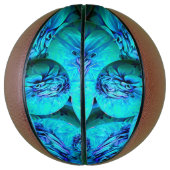 Ballon De Basket Boucles turquoise et bleue en 3D - cool (Vertical)