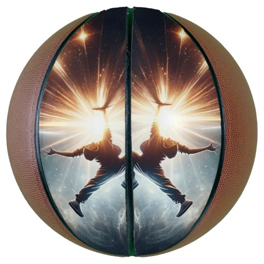 Ballon De Basket Breakdancer en action, Ai, Action dans la Galaxie (Vertical)