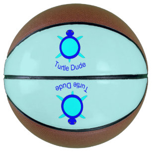 Ballon De Basket Bright Blue Turtle Dude Basketballs