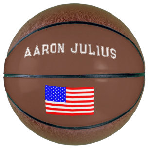 Ballon De Basket Cadeau de sport de basketball avec drapeau américa