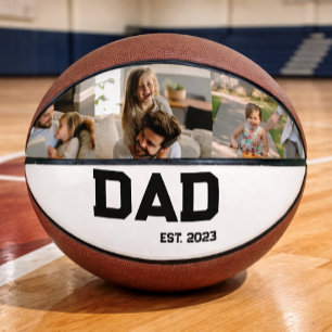 Ballon De Basket Cadeau personnalisé pour papa avec 3 photos et ann