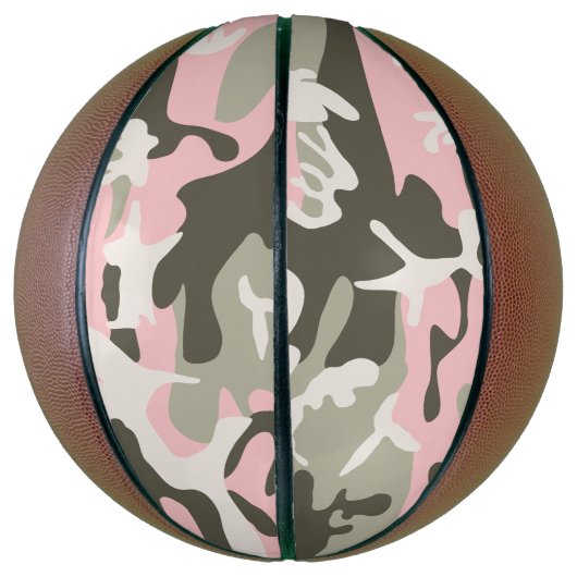 Ballon De Basket Camouflage rose et vert, Militaire, Armée (Vertical)