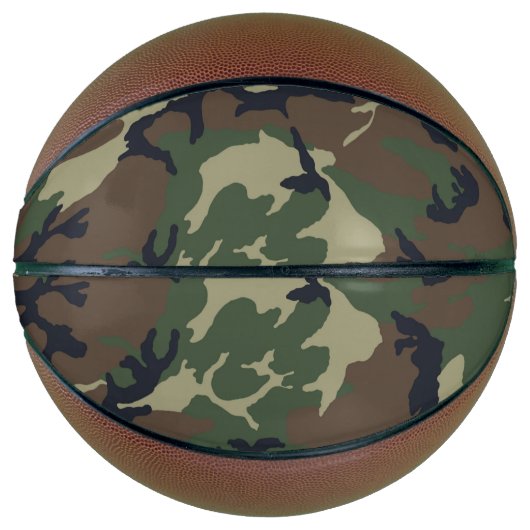 Ballon De Basket camouflage vert Brown (Devant)