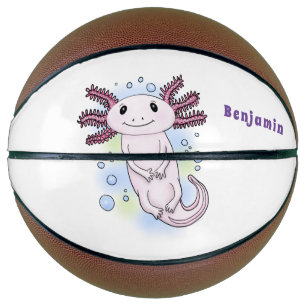 Ballon De Basket Caricature axolotl rose adorable
