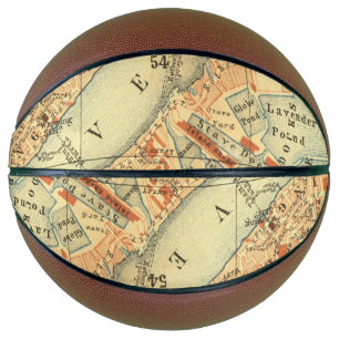 Ballon De Basket Carte Vintage de Londres Thames