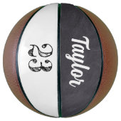 Ballon De Basket Chalkboard Player Nombre de gravure Nom personnali (Vertical)