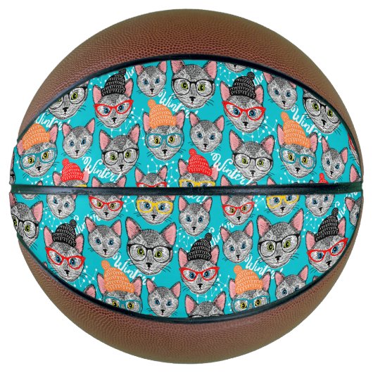 Ballon De Basket Chat dans le casquette (Devant)