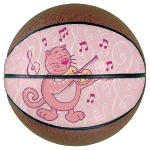 Ballon De Basket Chat rose avec Violon