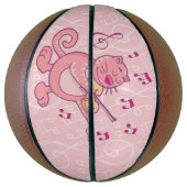 Ballon De Basket Chat rose avec Violon (Vertical)