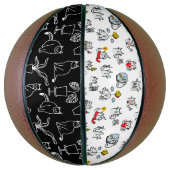 Ballon De Basket Chats amusants, lait et magie. (Vertical)