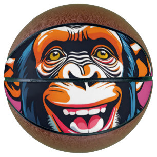 Ballon De Basket Chimpanzé fou mignon