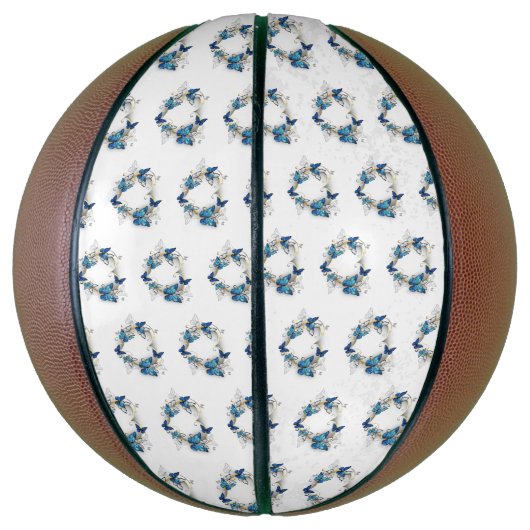 Ballon De Basket Coeur bijoux avec papillons Morpho (Vertical)