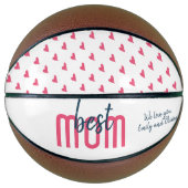 Ballon De Basket Coeur rose mignon Meilleure Maman Fête des Mères (Devant)