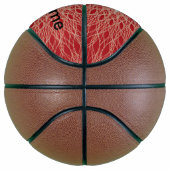 Ballon De Basket Coeur rouge gothique des os avec crâne sur les spi (Droite)