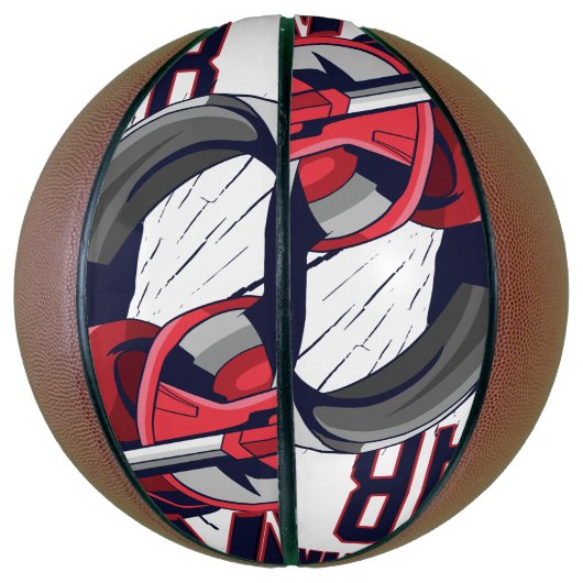 Ballon De Basket Conception de jeux avec casque (Vertical)