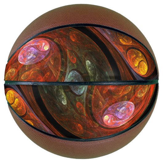 Ballon De Basket Connexion fluide Art Abstrait (Devant)
