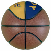 Ballon De Basket Cool Jaune Or Bleu Personnalisé Nom Daddy Basketba (Droite)