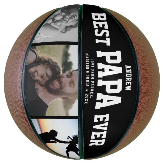 Ballon De Basket Cool MEILLEUR PAPA JAMAIS Moderne et tendance Coll (Vertical)