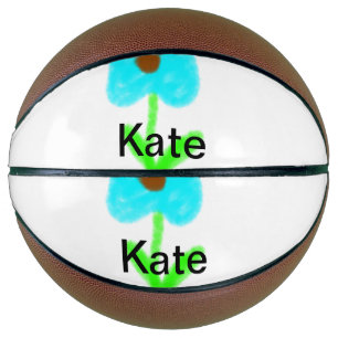 Ballon De Basket Couleur d'eau bleu vert ajouter votre nom texte pe