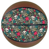Ballon De Basket Crâne en fleurs (Devant)