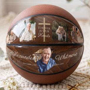 Ballon De Basket Croix de souvenir de photo en souvenir aimant