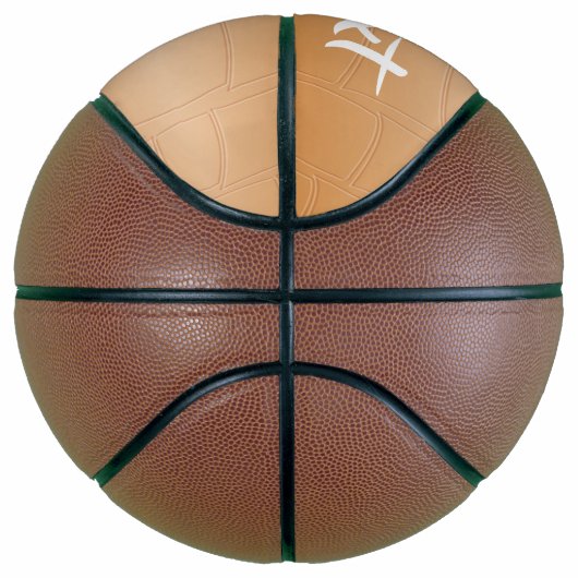 Ballon De Basket Cuir brun monogramme texturé (Droite)