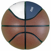 Ballon De Basket Custom Blue Basketball with Name, Number, Team (Droite)