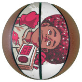 Ballon De Basket Custom Fullsize Basketball – YOUTH Power Afro  (Vertical)