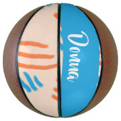 Ballon De Basket Custom name paint strokes patterned (Vertical)