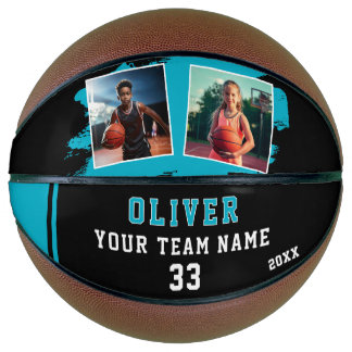 Ballon De Basket Custom Player's Name Number Team 2 Photo