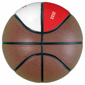 Ballon De Basket Custom Red Basketball with Name, Number, Team (Droite)