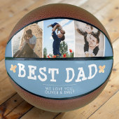 Ballon De Basket Cute Best Dad Blue 3 Photo Collage Garde