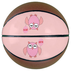 Ballon De Basket Cute Rose Love You Owl Basketballs