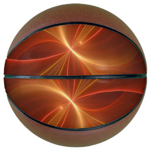 Ballon De Basket Danse Avec La Lumière Moderne Art Fractal Abstrait